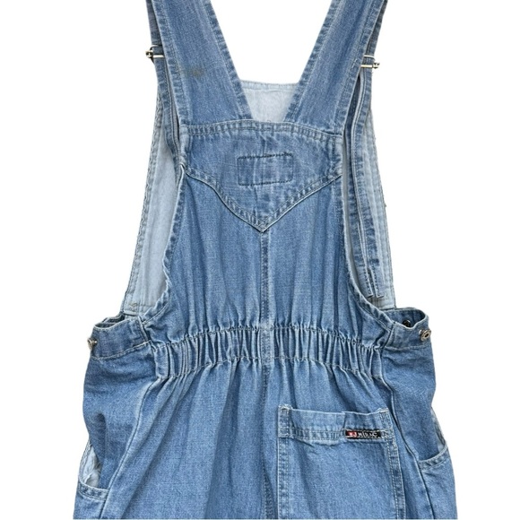 Vintage 90s Denim Jean Overalls Size XS Light Wash Jumpsuit Onesie - Picture 4 of 10